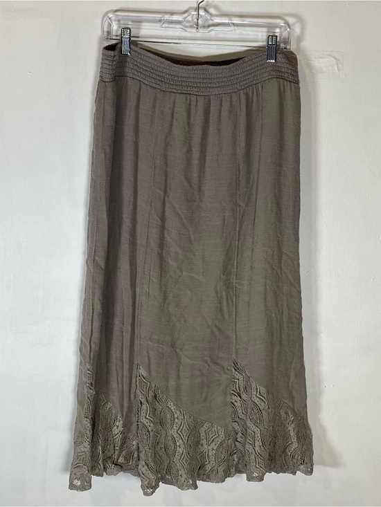 Apt. 9 Dresses & Skirts - Apt 9 Lace Hem Maxi Skirt XL Taupe Boho Fairycore Whimsigoth Grunge
